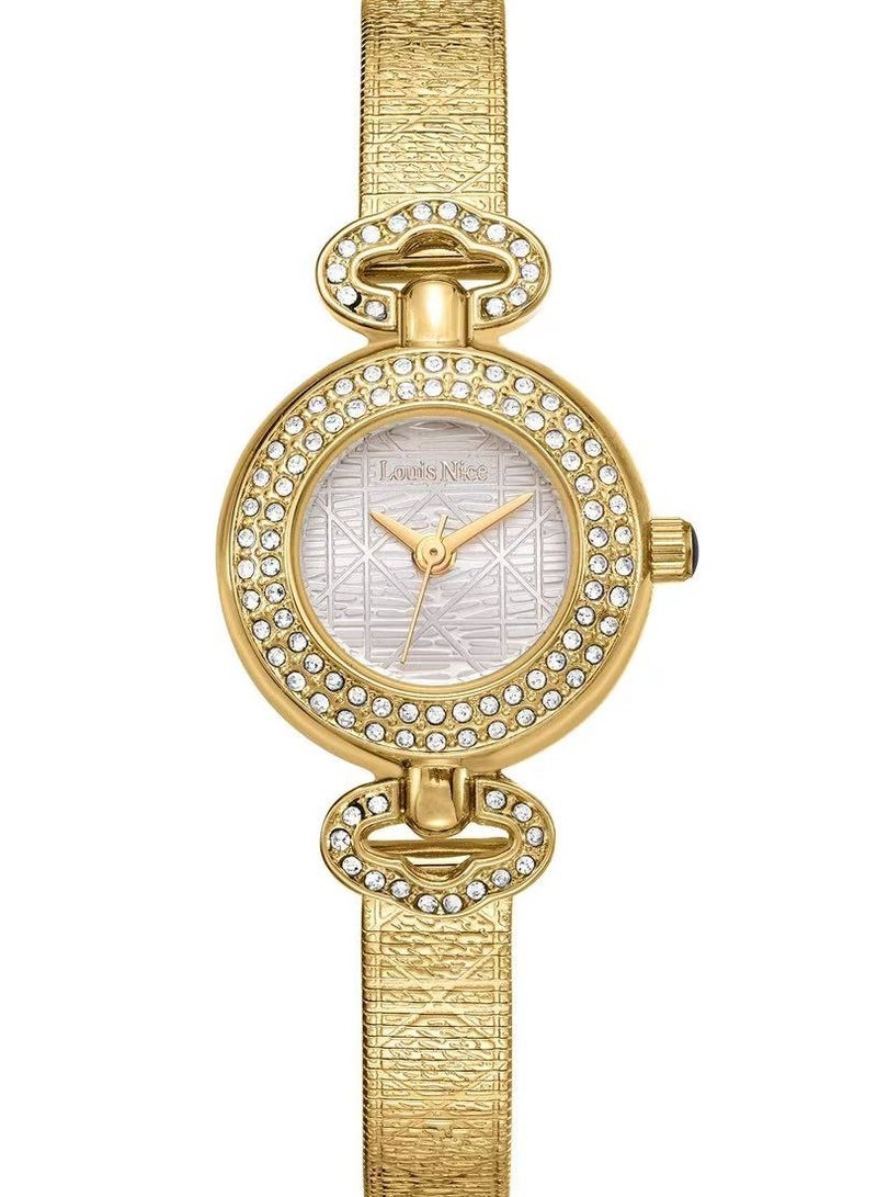 A women's watch with a bezel set with sparkling stones from Louis Nice